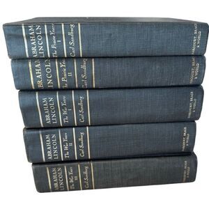 Lot 5 Abraham Lincoln 1,2 Prairie Years 1926 1-3 War Years 1939 Sandburg